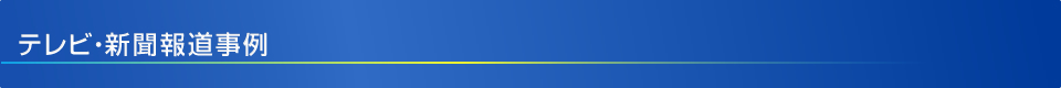 テレビ・新聞報道事例
